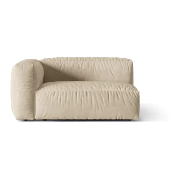Modul pentru canapea modulara bej/crem cu tapiterie din tesatura boucle (cu colt pe partea dreapta) Martina - Micadoni Home imagine