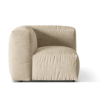 Modul pentru canapea modulara bej/crem cu tapiterie din tesatura boucle (cu colt variabil) Martina - Micadoni Home imagine