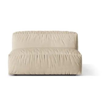 Modul pentru canapea modulara bej/crem cu tapiterie din tesatura boucle (de mijloc) Martina - Micadoni Home imagine