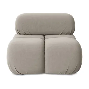 Modul pentru canapea modulara bej cu tapiterie din catifea Lokua - Makamii imagine