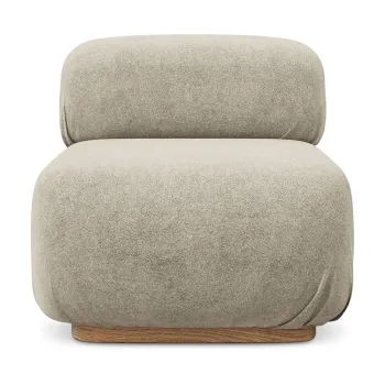 Modul pentru canapea modulara bej cu tapiterie din tesatura boucle Ailani - Makamii imagine