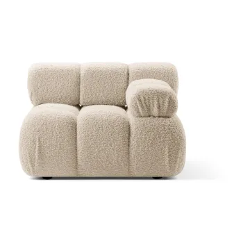 Modul pentru canapea modulara bej cu tapiterie din tesatura boucle (cu colt pe partea stanga ) Bellis - Micadoni Home imagine