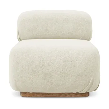 Modul pentru canapea modulara crem cu tapiterie din tesatura boucle Ailani - Makamii imagine