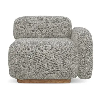 Modul pentru canapea modulara gri (cu colt pe partea stanga) Ailani - Makamii imagine