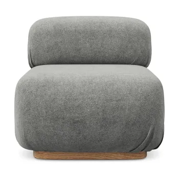 Modul pentru canapea modulara gri cu tapiterie din tesatura boucle Ailani - Makamii imagine