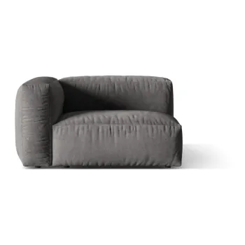 Modul pentru canapea modulara gri cu tapiterie din tesatura boucle (cu colt pe partea dreapta) Martina - Micadoni Home imagine