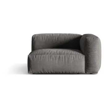 Modul pentru canapea modulara gri cu tapiterie din tesatura boucle (cu colt pe partea stanga ) Martina - Micadoni Home imagine