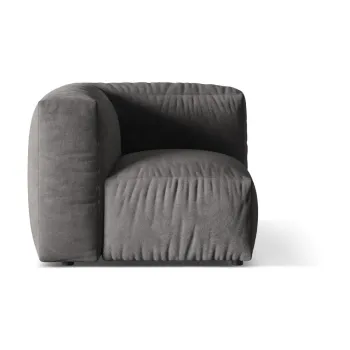 Modul pentru canapea modulara gri cu tapiterie din tesatura boucle (cu colt variabil) Martina - Micadoni Home imagine