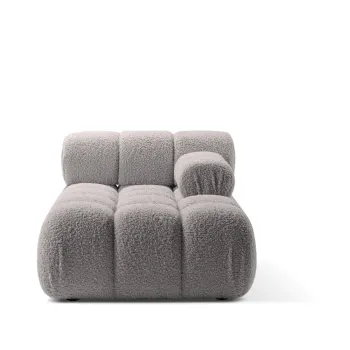 Modul pentru canapea modulara gri deschis cu tapiterie din tesatura boucle (cu colt pe partea stanga ) Bellis - Micadoni Home imagine