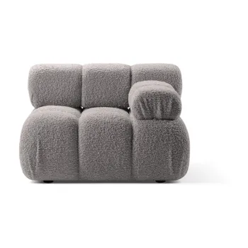 Modul pentru canapea modulara gri deschis cu tapiterie din tesatura boucle (cu colt pe partea stanga ) Bellis - Micadoni Home imagine