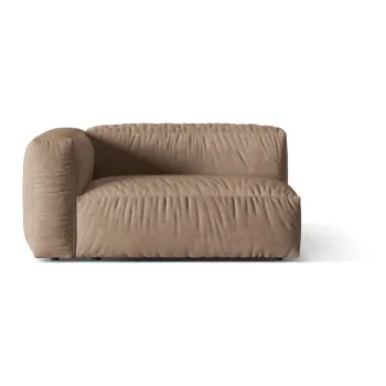 Modul pentru canapea modulara maro deschis cu tapiterie din tesatura boucle (cu colt pe partea dreapta) Martina - Micadoni Home imagine