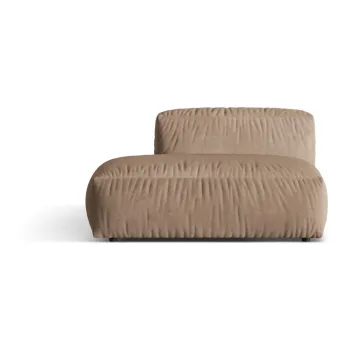 Modul pentru canapea modulara maro deschis cu tapiterie din tesatura boucle (cu colt pe partea dreapta) Martina - Micadoni Home imagine