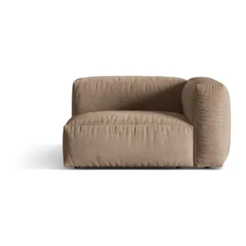 Modul pentru canapea modulara maro deschis cu tapiterie din tesatura boucle (cu colt pe partea stanga ) Martina - Micadoni Home imagine