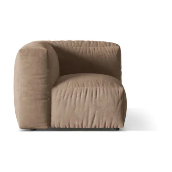 Modul pentru canapea modulara maro deschis cu tapiterie din tesatura boucle (cu colt variabil) Martina - Micadoni Home imagine