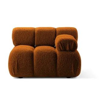Modul pentru canapea modulara portocaliu cu tapiterie din tesatura boucle (cu colt pe partea stanga ) Bellis - Micadoni Home imagine