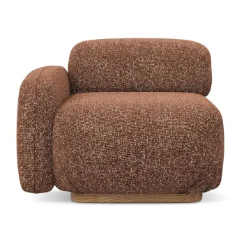 Modul pentru canapea modulara portocaliu/maro (cu colt pe partea dreapta) Ailani - Makamii imagine