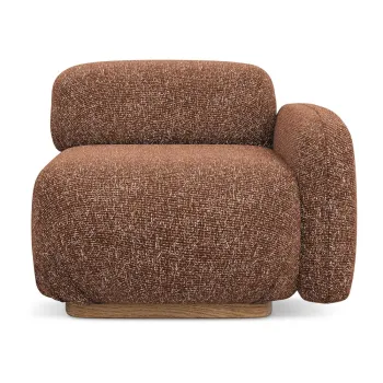 Modul pentru canapea modulara portocaliu/maro (cu colt pe partea stanga) Ailani - Makamii imagine