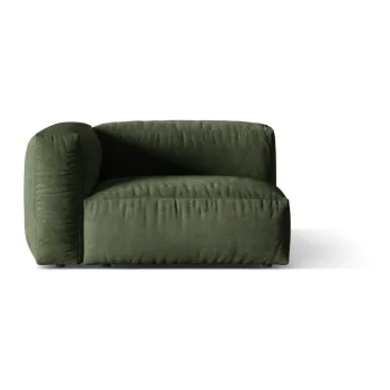 Modul pentru canapea modulara verde cu tapiterie din tesatura boucle (cu colt pe partea dreapta) Martina - Micadoni Home imagine