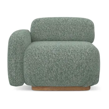 Modul pentru canapea modulara verde deschis (cu colt pe partea dreapta) Ailani - Makamii imagine