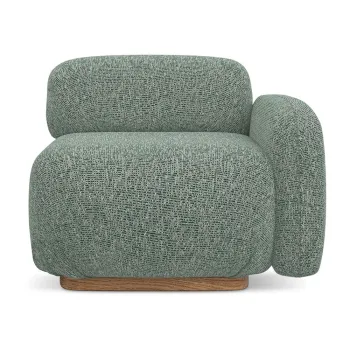 Modul pentru canapea modulara verde deschis (cu colt pe partea stanga) Ailani - Makamii imagine