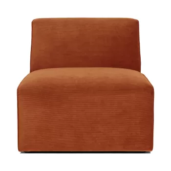 Modul pentru canapea portocaliu din catifea reiata (partea din mijloc) Sting - Scandic imagine