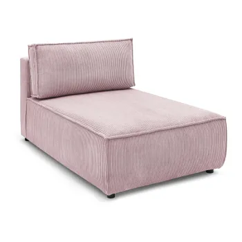 Modul pentru canapea roz deschis cu tapiterie din catifea reiata (cu colt variabil) Nihad modular - Bobochic Paris imagine