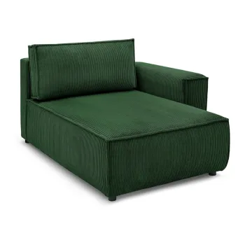 Modul pentru canapea verde cu tapiterie din catifea reiata (cu colt pe partea stanga ) Nihad modular - Bobochic Paris imagine