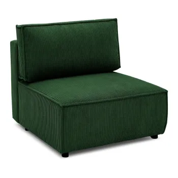 Modul pentru canapea verde cu tapiterie din catifea reiata (cu colt variabil) Nihad modular - Bobochic Paris imagine