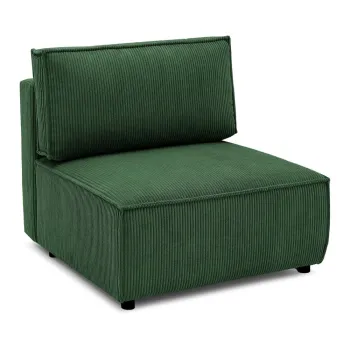 Modul pentru canapea verde cu tapiterie din catifea reiata (de mijloc) Nihad modular - Bobochic Paris imagine