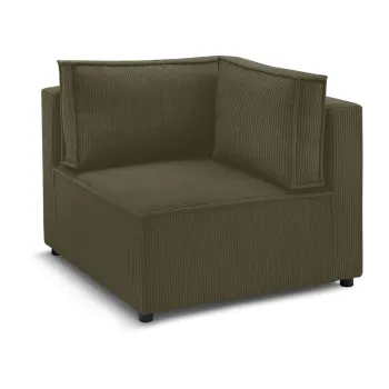 Modul pentru canapea verde deschis cu tapiterie din catifea reiata (cu colt variabil) Nihad modular - Bobochic Paris imagine