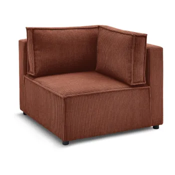 Modul pentru canapea verde deschis cu tapiterie din catifea reiata (cu colt variabil) Nihad modular - Bobochic Paris imagine