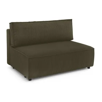 Modul pentru canapea verde deschis cu tapiterie din catifea reiata (de mijloc) Nihad modular - Bobochic Paris imagine
