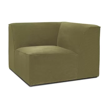 Modul pentru canapea verde din catifea reiata Sting - Scandic imagine