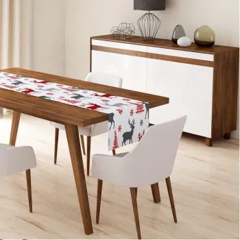 Napron de masa 40x140 cm cu model de Craciun Snowflakes - Mila Home imagine