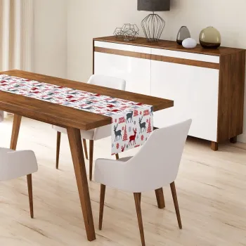 Napron de masa 40x140 cm cu model de Craciun Snowflakes - Mila Home imagine