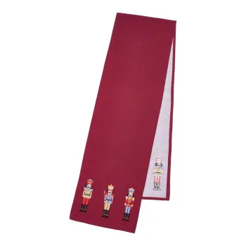 Napron de masa din bumbac 220x32 cm cu model de Craciun Christmas Nutcracker - Catherine Lansfield imagine