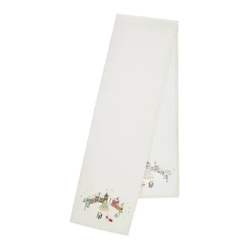 Napron de masa din bumbac 33x220 cm Christmas Town - Catherine Lansfield imagine