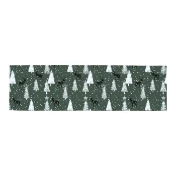 Napron de masa din bumbac 40x140 cm cu model de Craciun Deer in the Forest - Butter Kings imagine