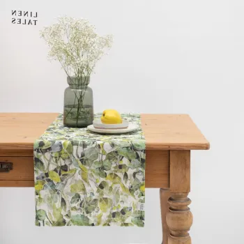 Napron de masa din in 40x200 cm Lotus - Linen Tales imagine