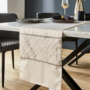 Napron de masa din microsatin 33x180 cm Deco Sequin - Catherine Lansfield imagine