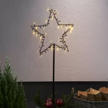 Negru Craciun lumina decorare lumina Spiky - Star Trading imagine