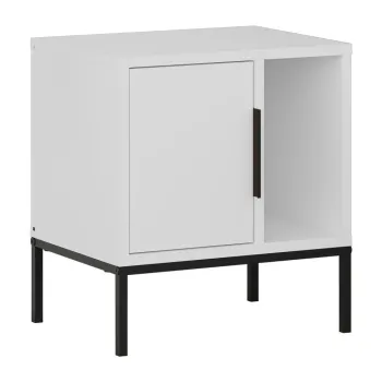 Noptiera alba cu rafturi Lani - Marckeric imagine