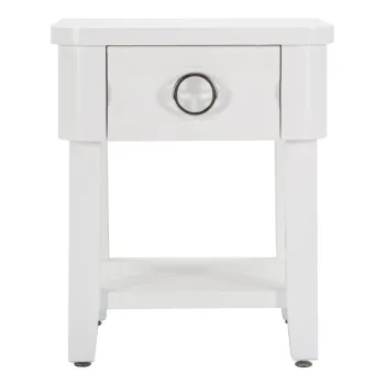 Noptiera alba din lemn masiv de brad Shine - Mauro Ferretti imagine