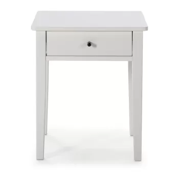 Noptiera alba din lemn masiv de pin Bart - Marckeric imagine