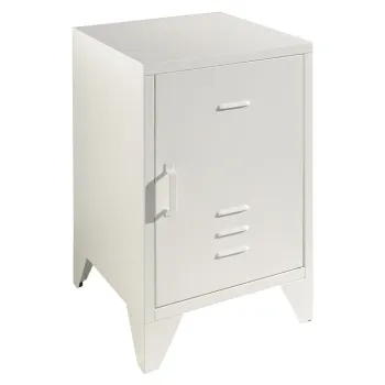 Noptiera alba din metal Bronxx - Vipack imagine