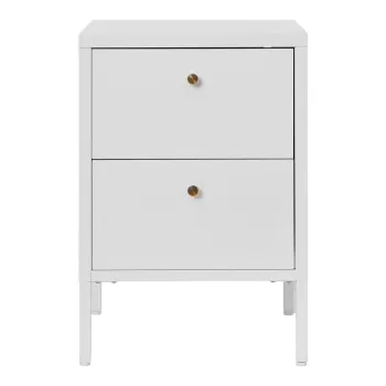 Noptiera alba din metal Dalby - House Nordic imagine
