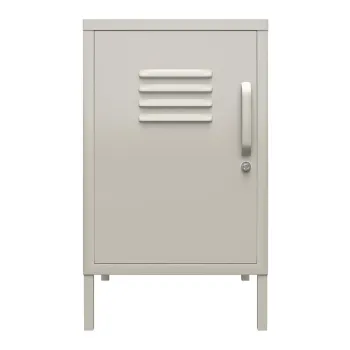 Noptiera bej din metal Bradford - Storaa imagine