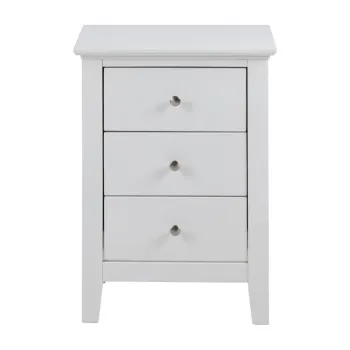Noptiera cu 3 sertare Actona Linnea, alb imagine