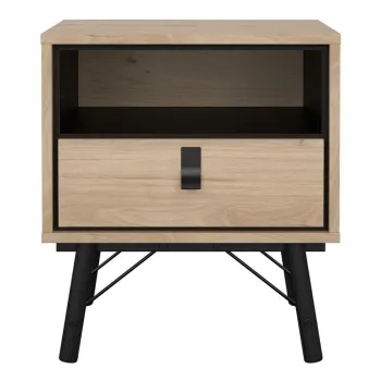 Noptiera cu aspect de lemn de stejar Ry - Tvilum imagine