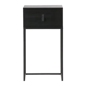 Noptiera cu sertar WOOOD Zola, negru imagine